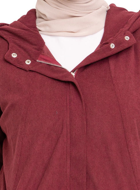 Brick Red Velvet SW - Zipper - Khotwh